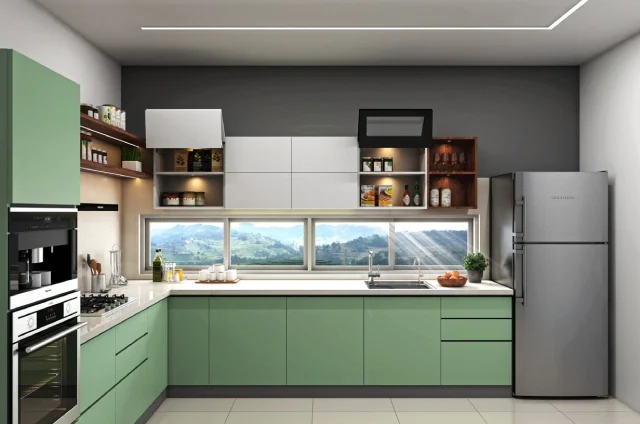 L-Shaped Modular Kitchen Design