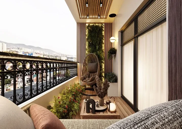 balcony interior in chennai apartment